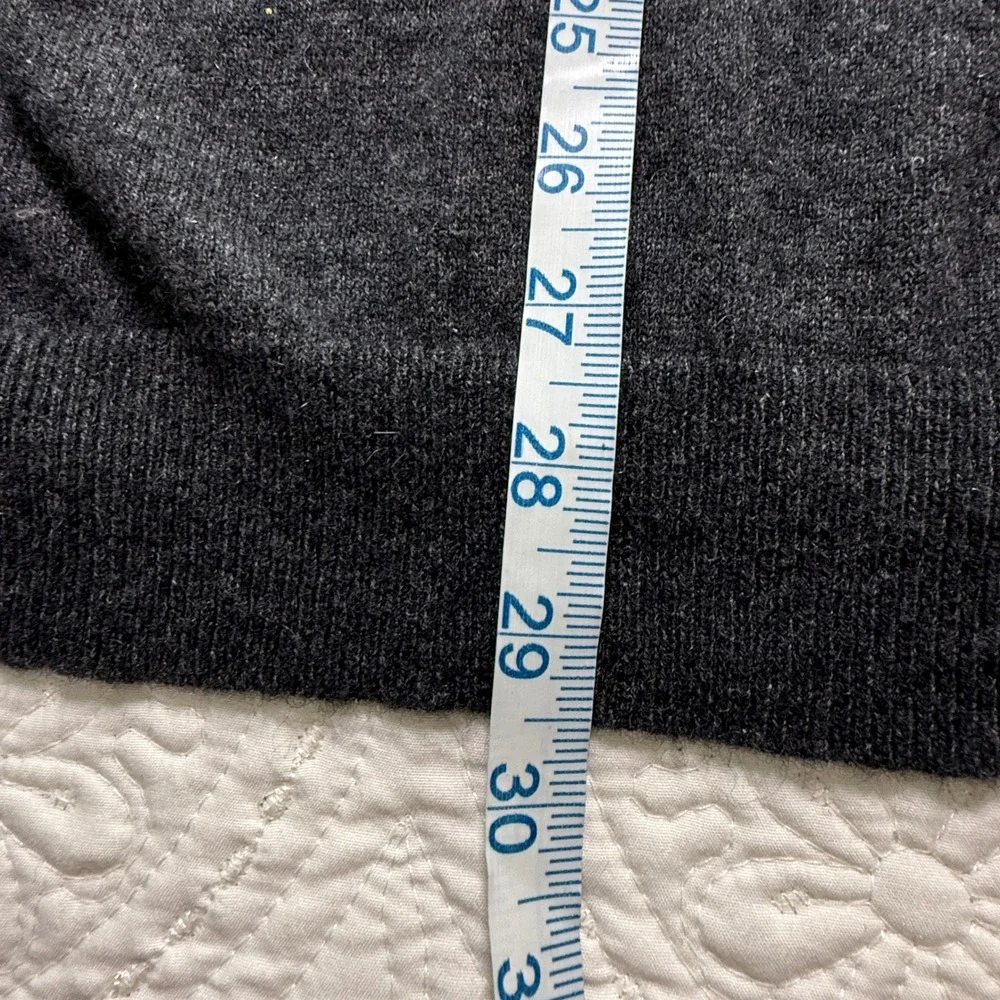 Club Room 100% Cashmere V-Neck Sweater Mens XL Heather Gray Luxury‎ Preppy
